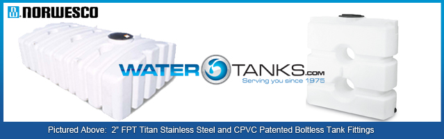 Specialty Water Tanks, Low Profile Water Tank, Doorway Tank